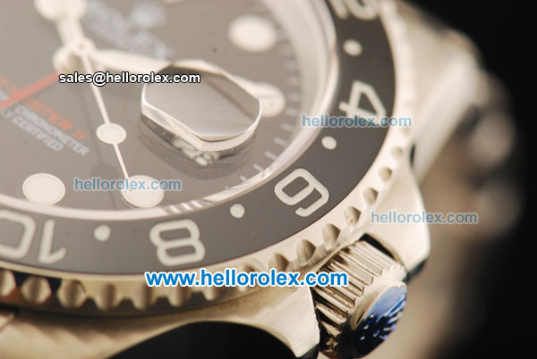 Rolex GMT-Master II Automatic Movement Full Steel with Black Dial and Black Bezel - Click Image to Close
